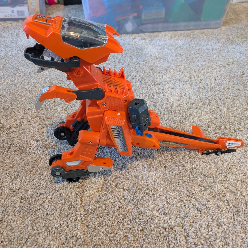 Orange Dinosaur Transforming Toy